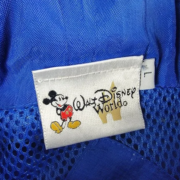 Vintage Disney Vacation Club Mens Large Blue Full Zip Rain Jacket Casual